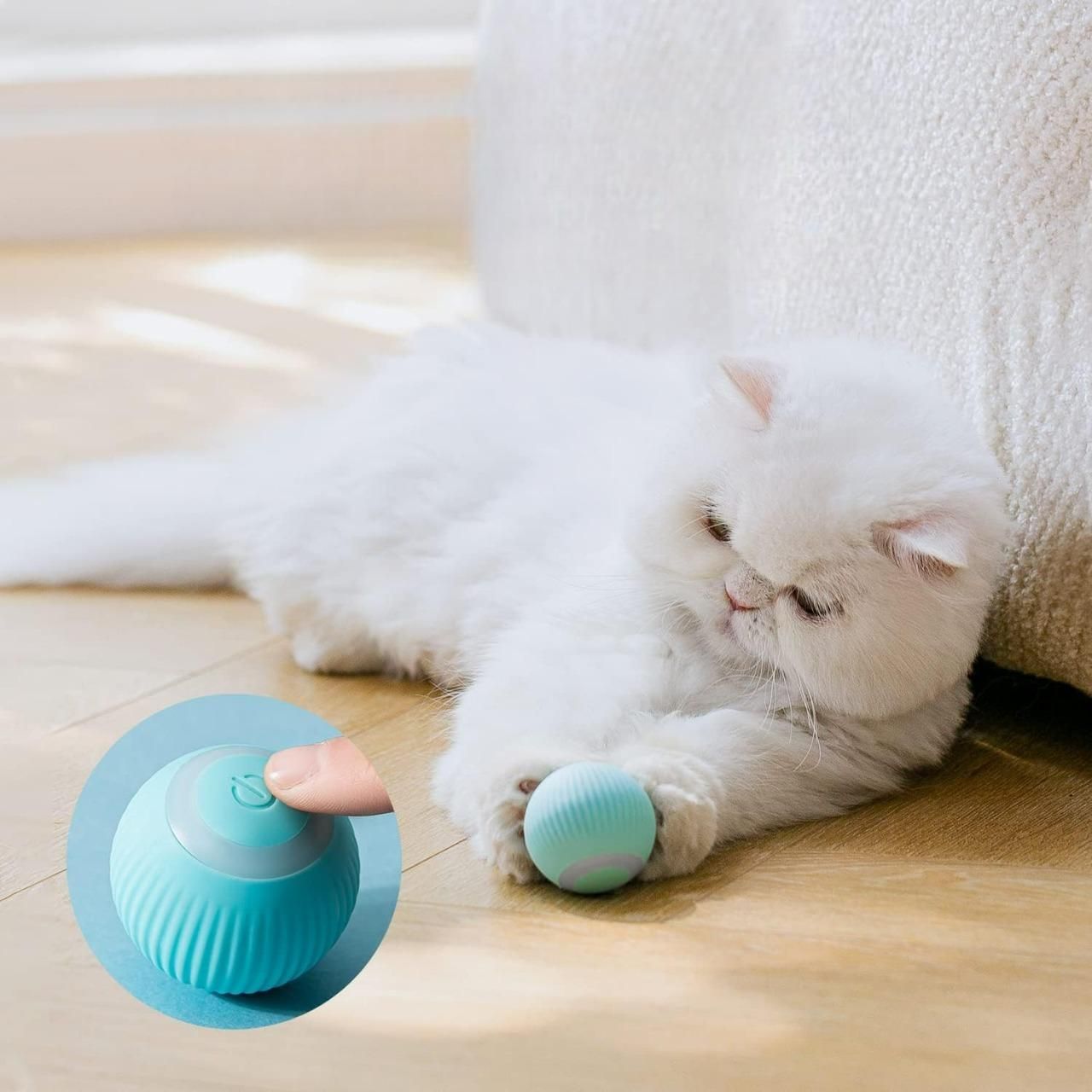 Interactive Rotating Cat Toy Ball