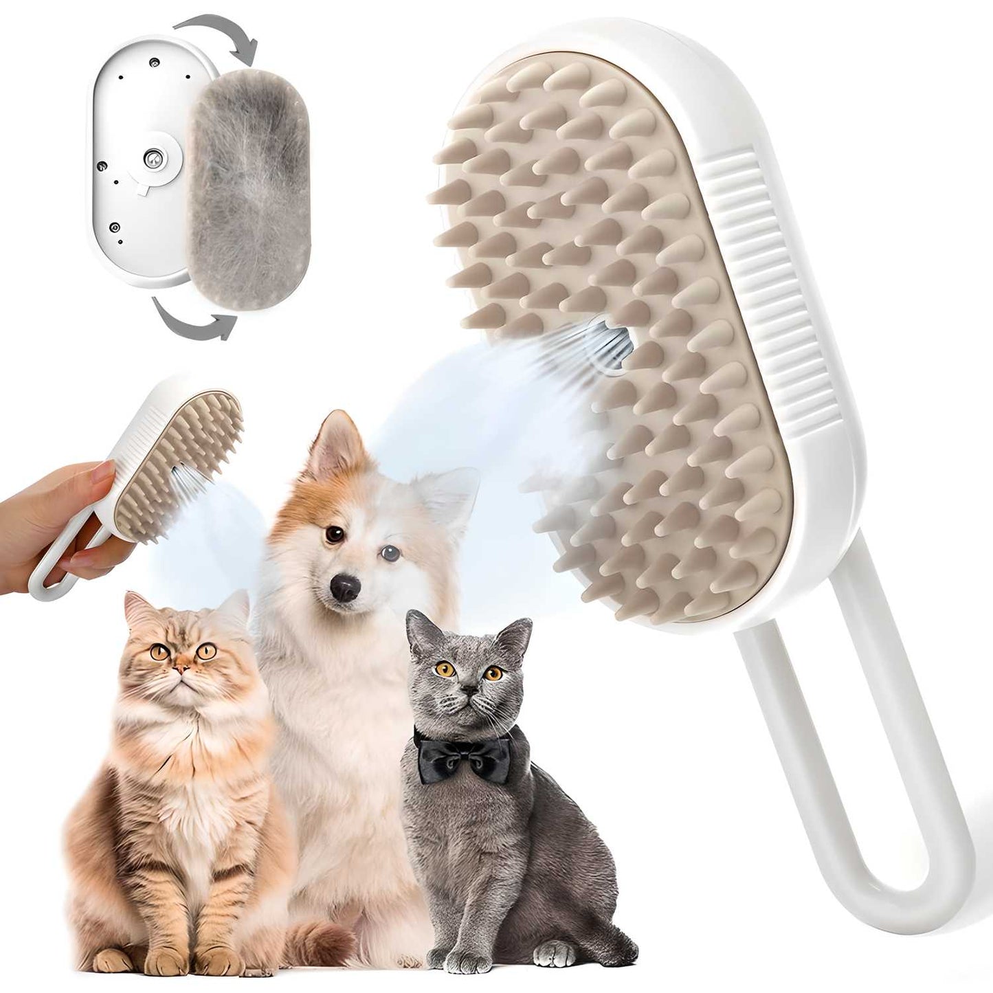 Steam Brush for Pets – Grooming & Cleaning Tool