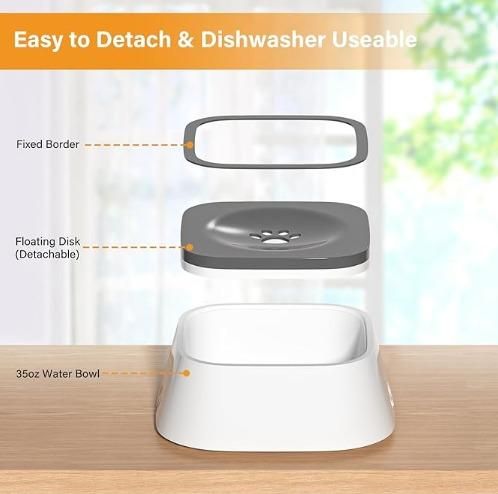 Anti-Overflow Pet Bowl | No-Spill Design