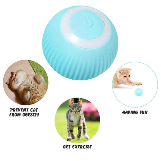 Interactive Rotating Cat Toy Ball
