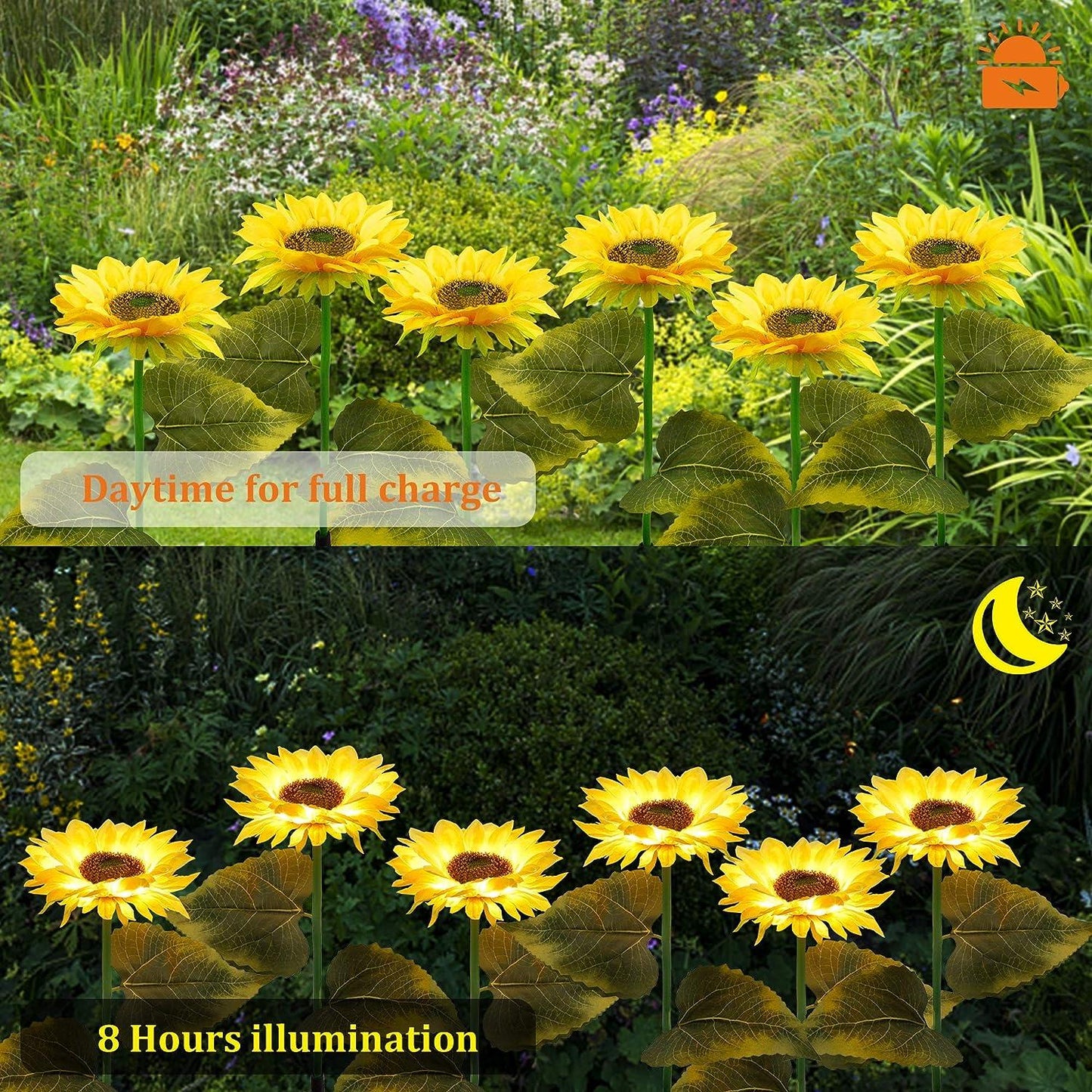 Solar Sunflower Lights (Pack of 2)