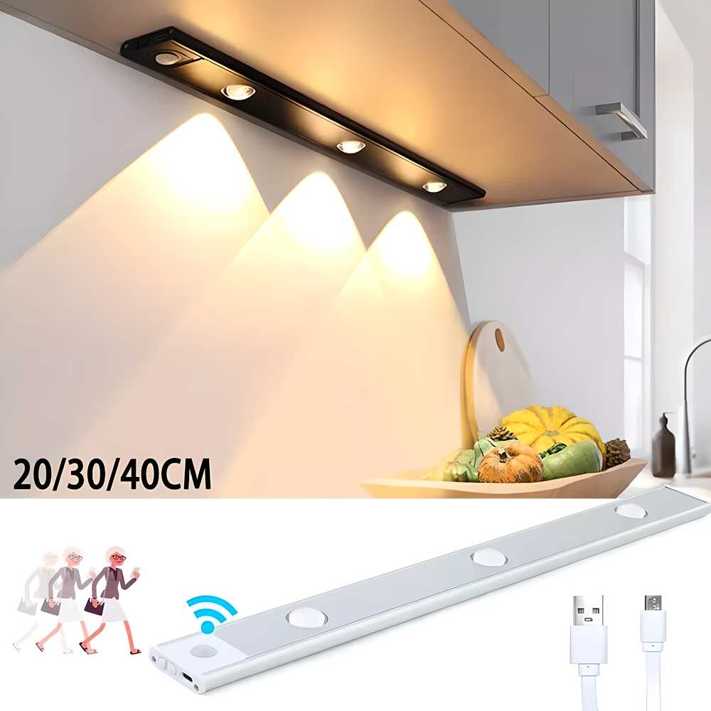 LED Motion Sensor Cabinet Light – USB Rechargeable
